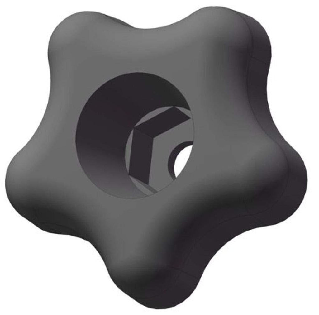 Innovative Components ANH3-HEX5S3A 1.75" Snap Lock Star knob hex hole to accept 3/8" nuts and bolts, black pp (Pack of 10) Polypropylene
