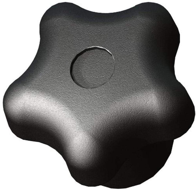 Innovative Components AN4C-5S3B-21 1.75" Star knob blind 1/4-20 steel zinc insert black pp (Pack of 10)