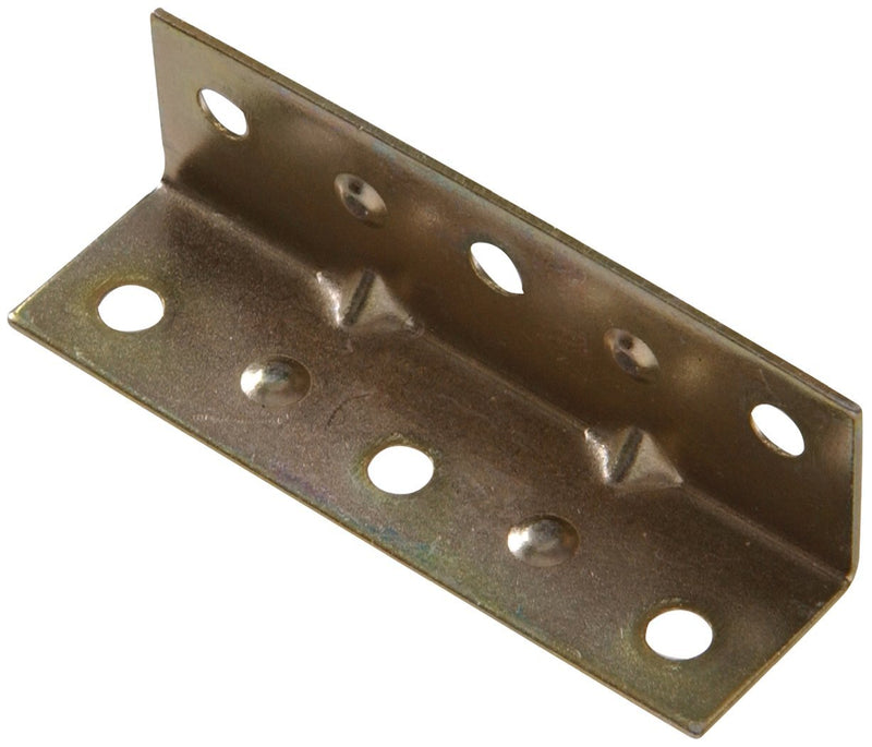 The Hillman Group 853075 Zinc and Yellow Dichromate Inside Corner Brace, 2-1/2" x 3/4"