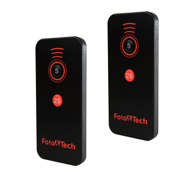 Foto&Tech IR Wireless Remote Control with Video Photo modes Compatible with Sony A7R IV III II A7III A9 A7 A7R A7S A6600 A6500 A6400 A6300 A6000 A65 A77 A99 A900 A700 A580 NEX-7 NEX-6 (2 Pieces) 2 PCS Black