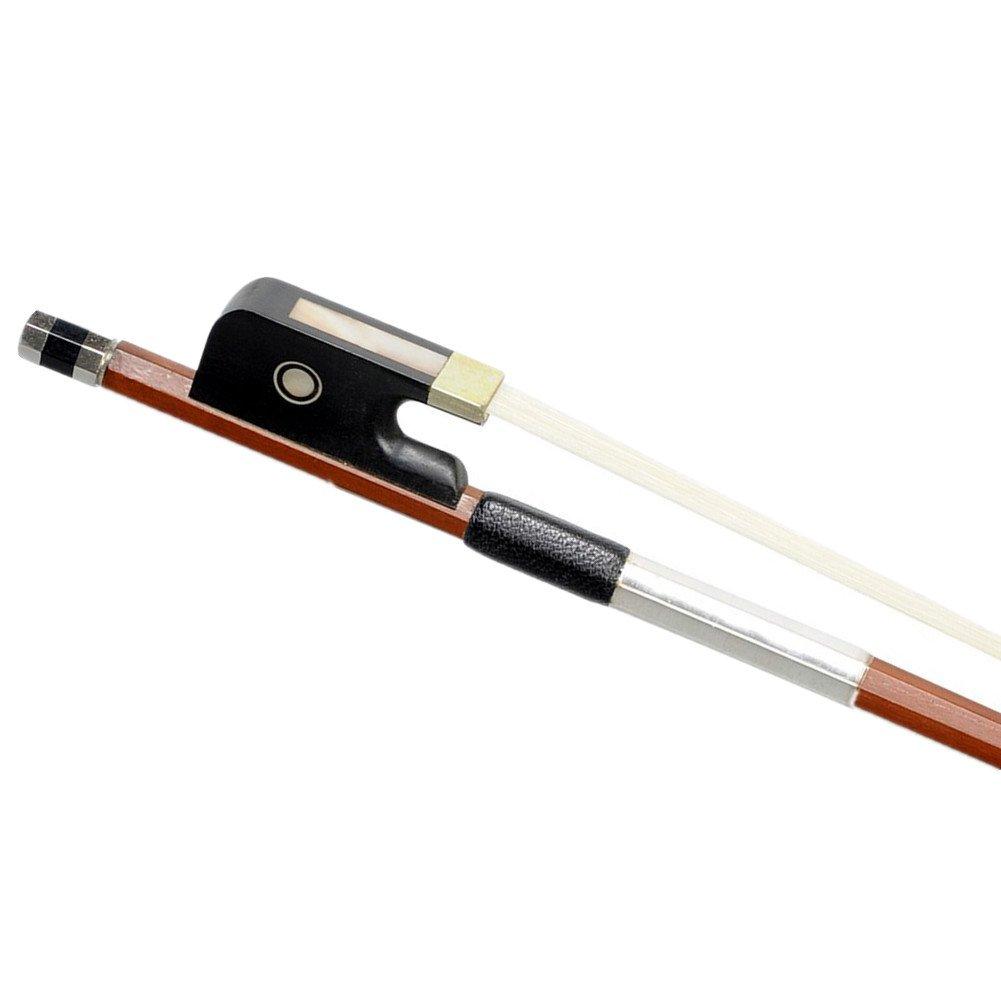 ADM 1/2 Half Size Brazilwood Octagonal Horse Hair Cello Bow, Well Balanced for Beginners and Students