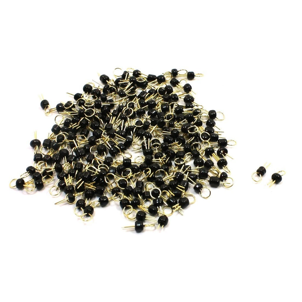 uxcell 200Pcs Black Gold Tone Soldering PCB Board Breadboard Test Point Pin