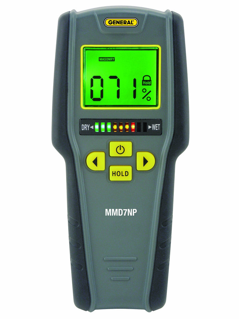 [AUSTRALIA] - General Tools MMD7NP Pinless, Non-Invasive, Non-Marring, Digital Moisture Meter, Water Leak Detector, Moisture Testerup To ¾" (19mm) Deep, Backlit LCD Screen, Visual/Audible Alarms 