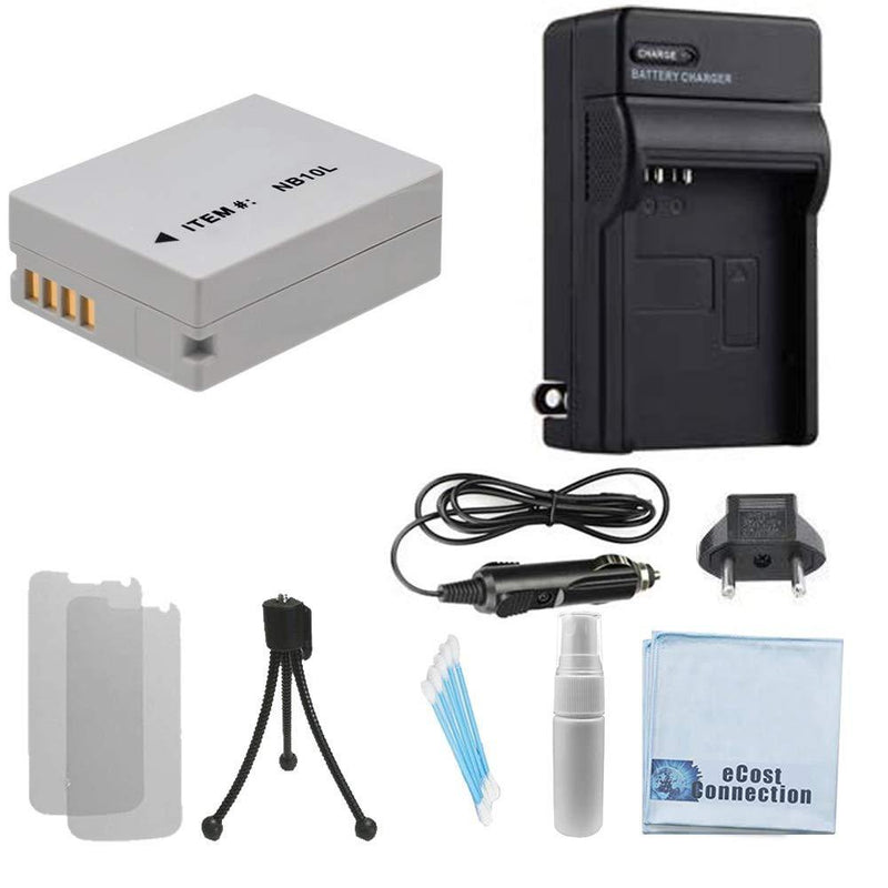 NB-10L High-Capacity Battery, Car/Home Charger for Canon PowerShot SX50 HS, SX40 HS, G15, G16, G1 X, SX60 & More. Cameras & an eCostConnection Complete Starter Kit