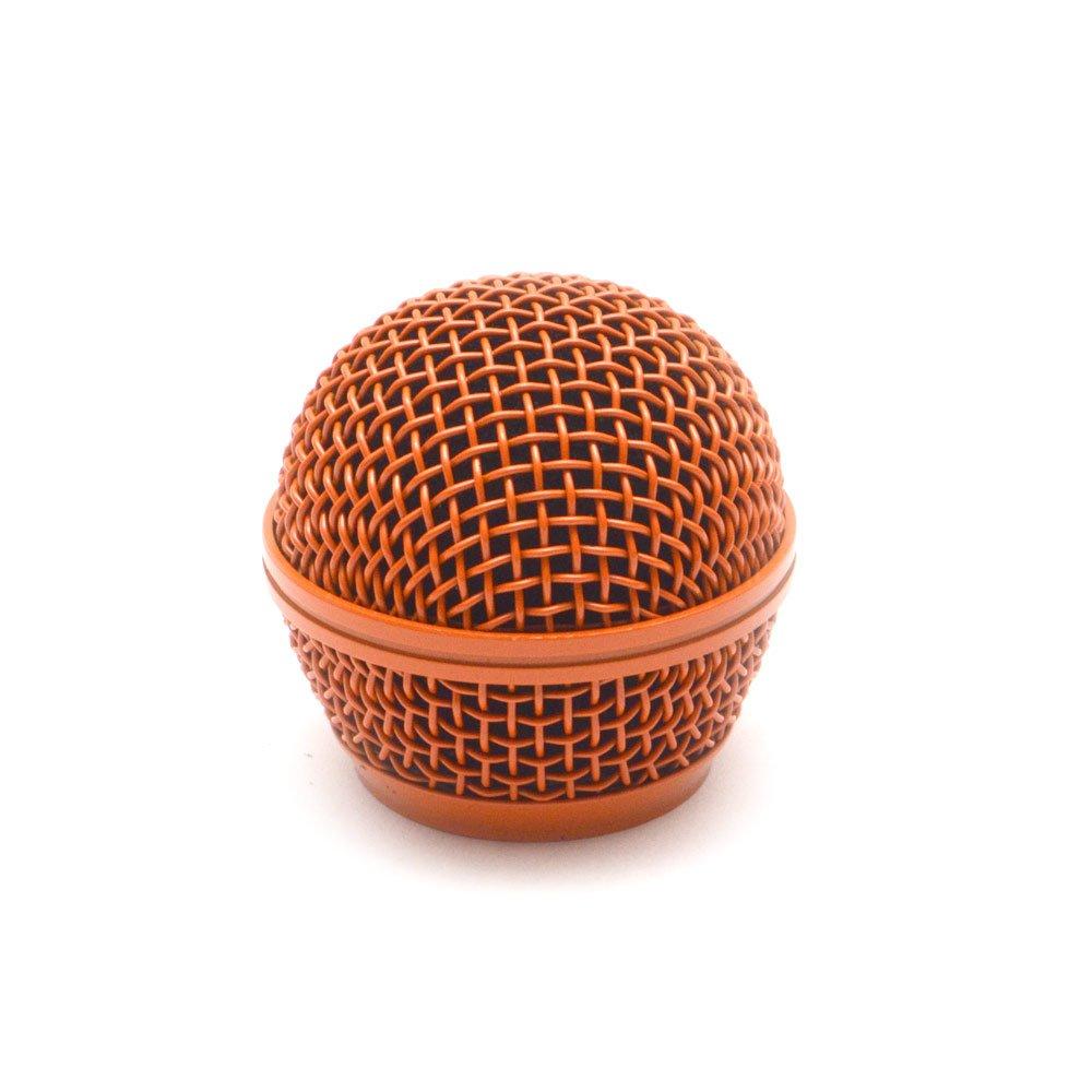 [AUSTRALIA] - Seismic Audio SA-M30Grille-Orange Replacement Orange Steel Mesh Microphone Grill Head for Shure SM58, Shure SV100 