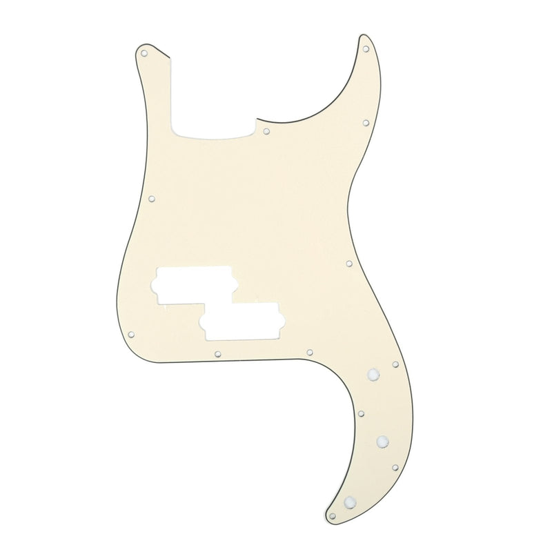 Musiclily 13 Hole P Bass Pickguard for 4 String Fender Precision Bass Guitar, 3Ply Cream