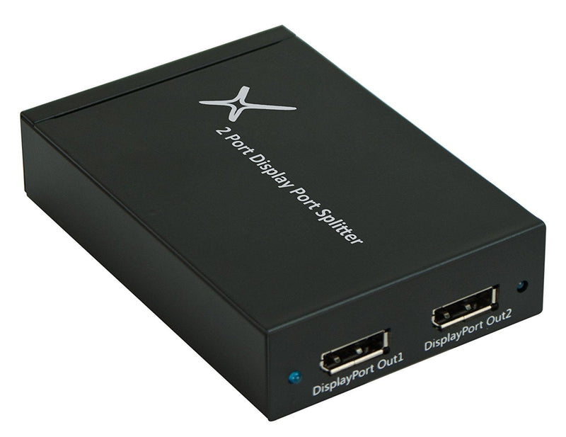 XtremPro HDMI Full HD Display Splitter 1 in 2 Out 1x2 / 2 Port, DP 1.2a, 4K 2K 60Hz Powered Splitter, Support SST MST, Hbr2, 3D Formats and GTC Assist. (Dp++) - Black (66102)