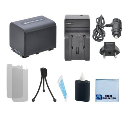 NP-FV70 3800mAh InfoLithium V Series Li-Ion Battery, Car/Home Charger for Sony Camera Handycam FDR-AX53 HDR-CX675 HDR-CX455 & More Models & eCostConnection Starter Kit