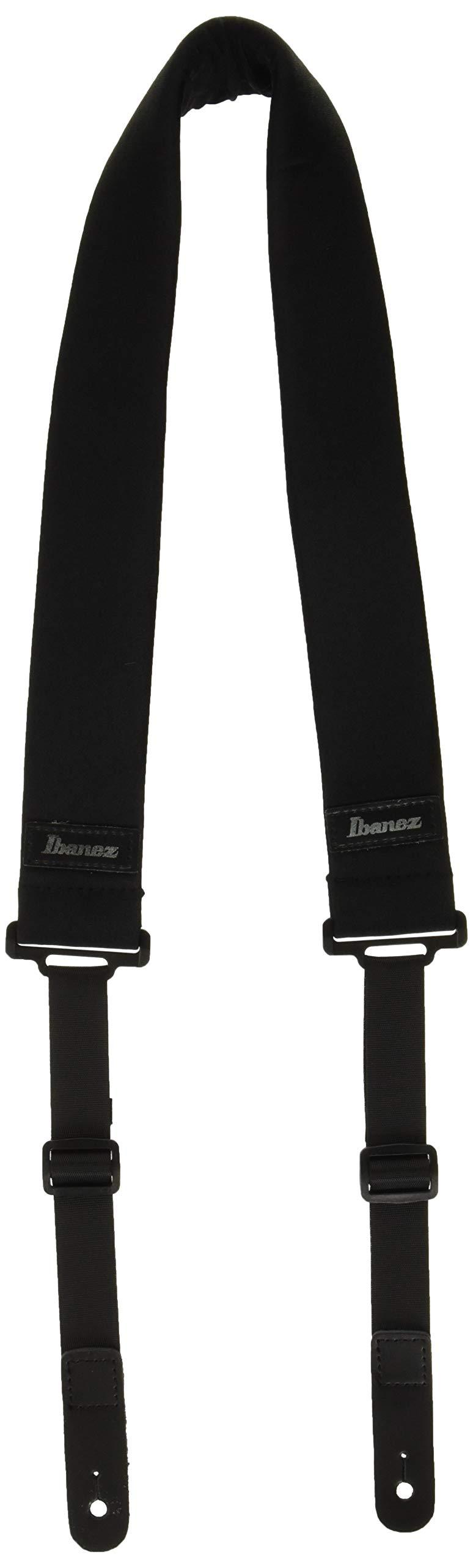 Ibanez POWERPAD Strap GSF50 Guitar (GSF50BK),Black Regular Black