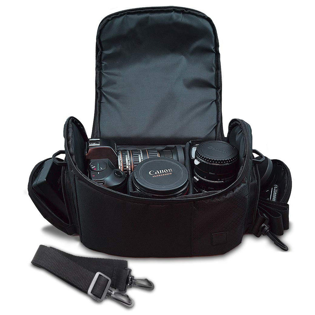 Large Digital Camcorder/Video Padded Carrying Bag/Case for Samsung HMX-F90, HMX-QF30 & More