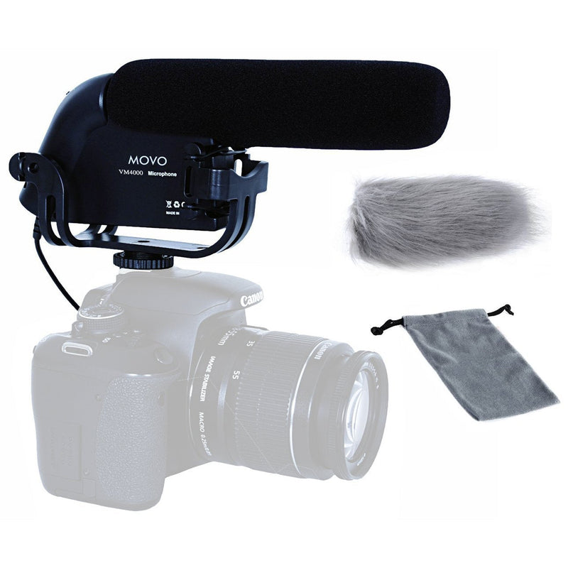 Movo VXR4000 HD Condenser Prosumer Video Microphone for DSLR Video Cameras