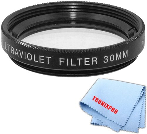Tronixpro 30mm Pro Series High Resolution Digital Ultraviolet UV Protection Filter + Tronixpro Microfiber Cloth 30mm UV Filter