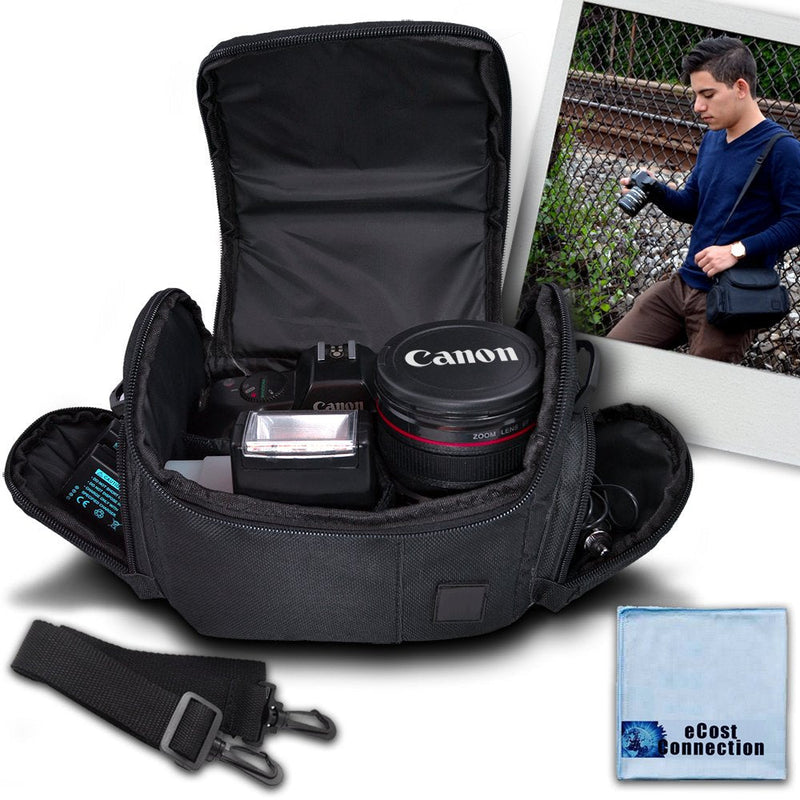 Medium Soft Padded Camera Equipment Bag/Case for Pentax K-30, K-50, K-500, K-r, K-x, 645D & Moreâ€¦ + Microfiber Cloth