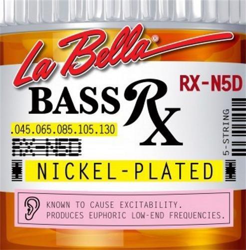 LaBella RX-N5D 5-String Bass Rx Nickel-Plated Strings, Custom