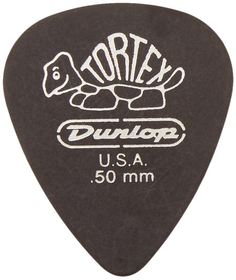 Dunlop 488P.50 Tortex Pitch Black, .50mm, 12/Player's Pack