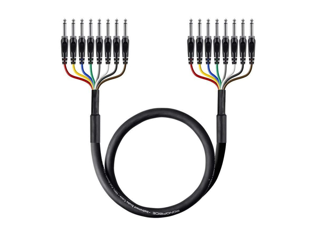 [AUSTRALIA] - Monoprice 8-Channel 1/4 Inch TS Male to 1/4 Inch TS Male Snake 26AWG Cable C/d - 2 Meter (6 Feet) With 8 Balanced Mono/Unbalanced Stereo Lines 6 Feet 