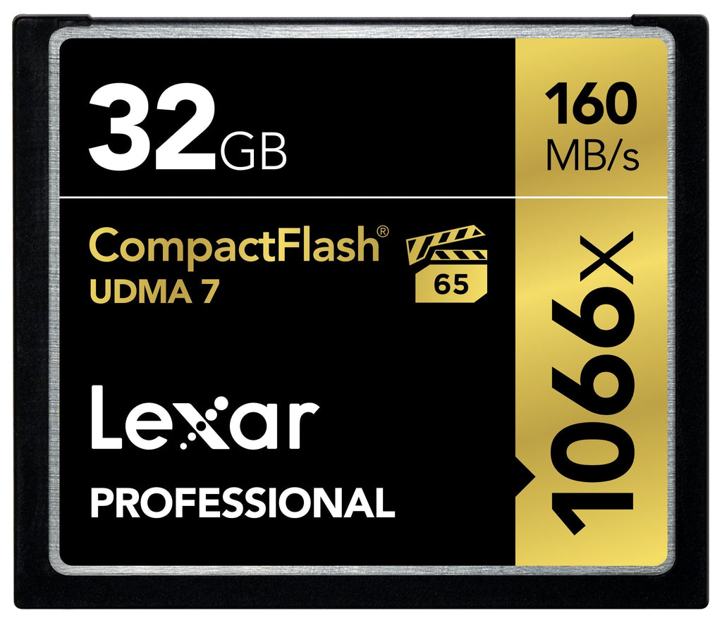 Lexar Professional 1066x 32GB VPG-65 CompactFlash card (LCF32GCRBNA1066)