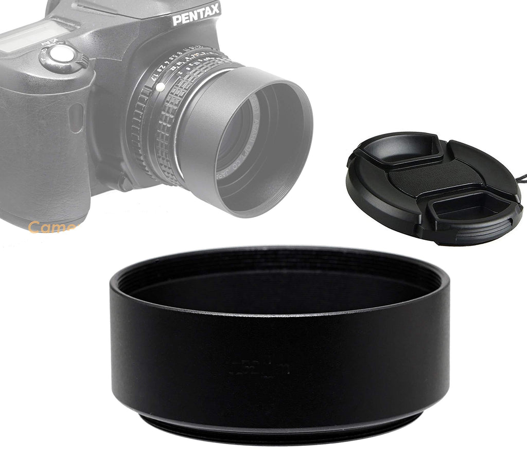 Fotasy Metal 46mm Lens Hood, 46mm Lens Hood for Canon Fuji Leica Leitz Nikon Olympus Panasonic Pentax Sony Lens, 46mm Screw-in Lens Hood