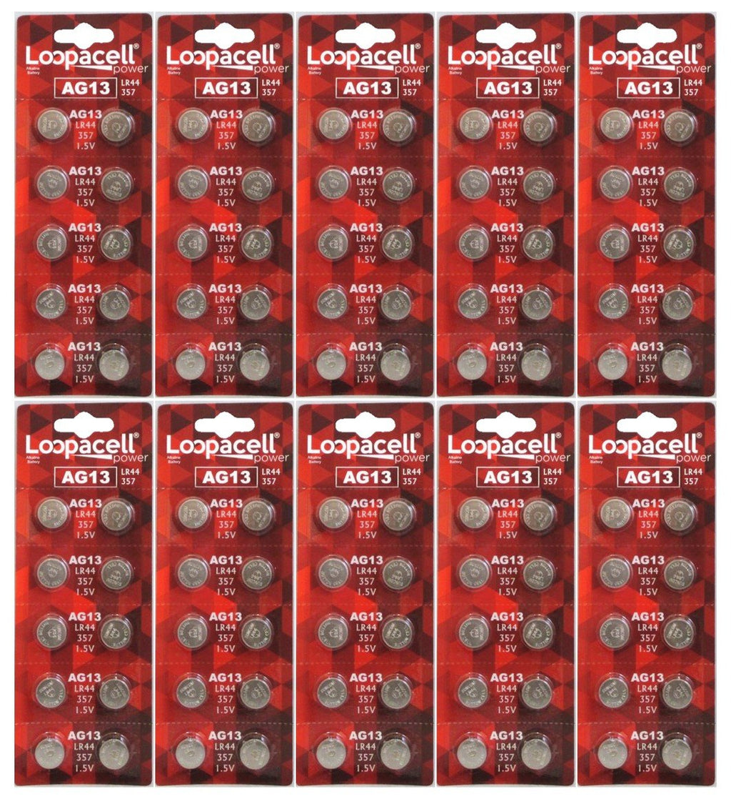 100 Pack LOOPACELL LR44 AG13 357 L1154 A76 Button-Cell Batteries