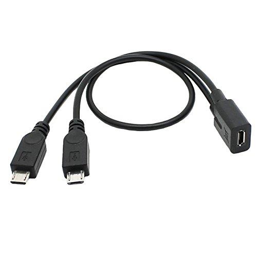 CY Micro USB Female to 2 Micro USB Male Splitter Extension Charge Cable for Galaxy S5 i9600 S4 I9500 Note2 N7100 S3 I9300 S2 9100