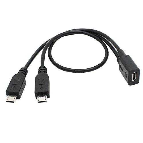 [AUSTRALIA] - CY Micro USB Female to 2 Micro USB Male Splitter Extension Charge Cable for Galaxy S5 i9600 S4 I9500 Note2 N7100 S3 I9300 S2 9100 