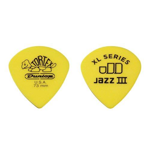 Dunlop 498P.73 Tortex Jazz III XL, Yellow, .73mm, 12/Player's Pack