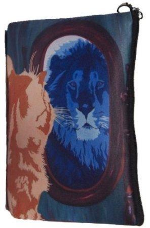Cat Cosmetic Bag, Cat Pouch - From My Original Painting, Salvador's Reflection