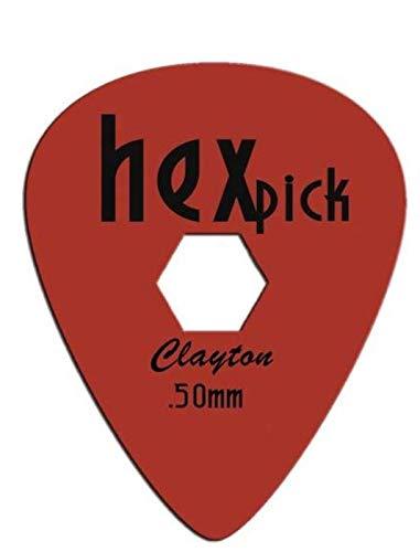 Clayton Picks HX50/12 HexPicks Guitar Picks, 0.50mm, 12 Count (Pack of 1)