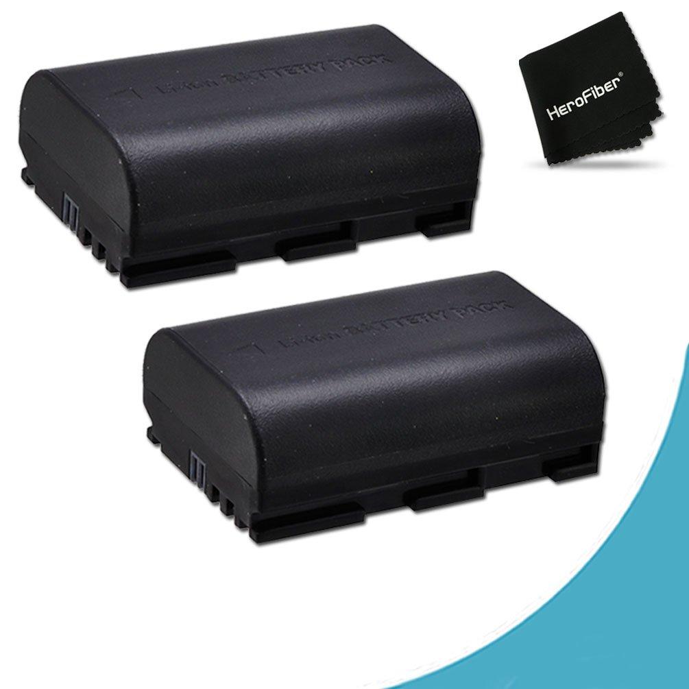 2 LP-E6 Batteries for Canon EOS 5D Mark II/Mark III/Mark IV, 5DS, 5Ds R, 6D, 7D, 7D Mark II, 60D, 60Da, 70D, 80D 90D & EOS R DSLR Cameras, XC10 & XC15 Camcorders c) 2 Batteries