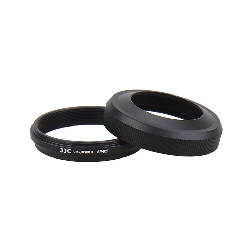 JJC LH-JX100II Black Upgrade Lens Hood Shade 49mm Filter Adapter Ring for Fujifilm FinePix X100V X100S X100T X100, Replaces Fujifilm AR-X100