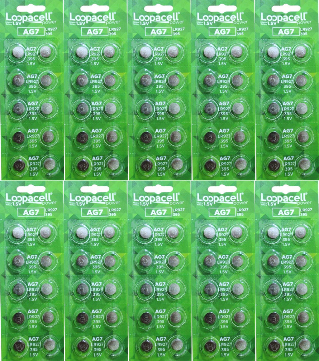 (100) New AG7 395 LR927 SR927 Watch Batteries by LOOPACELL