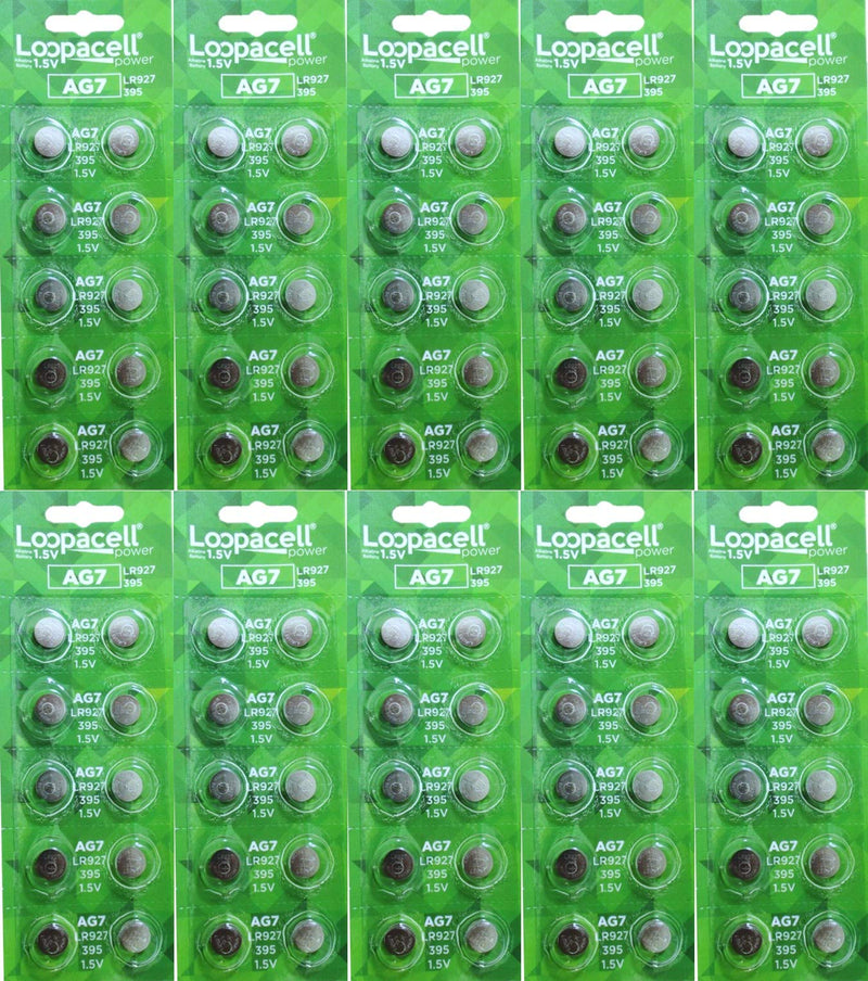 (100) New AG7 395 LR927 SR927 Watch Batteries by LOOPACELL