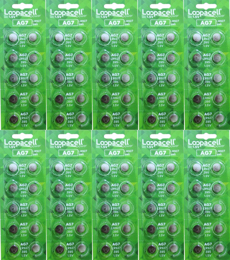 (100) New AG7 395 LR927 SR927 Watch Batteries by LOOPACELL