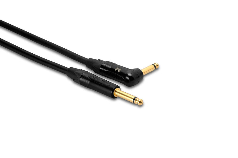 [AUSTRALIA] - Hosa CGK Edge Guitar Cables - (10 Feet) (Black) (One Angled) 10 Feet 