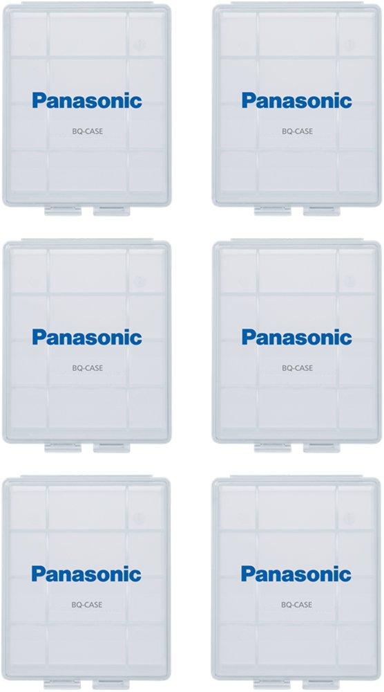 Panasonic BQ-CASE6SA Battery Storage Cases with 4AA or 5AAA Battery Capacity, 6 Pack clear 6-Pack