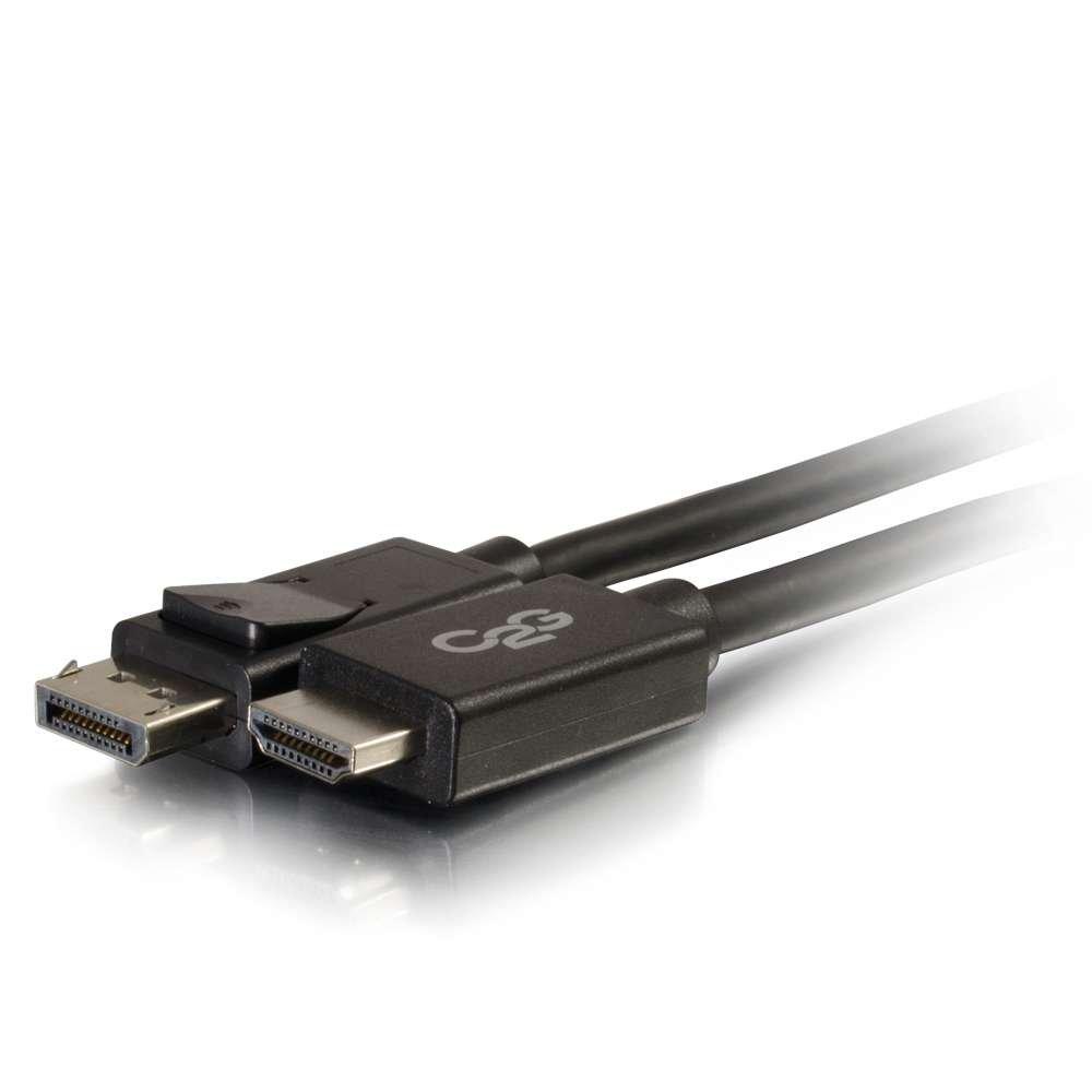 C2G Display Port Cable, Display Port to HDMI, Male to Male, Black, 6 Feet (1.82 Meters), Cables to Go 54326 DisplayPort To HDMI