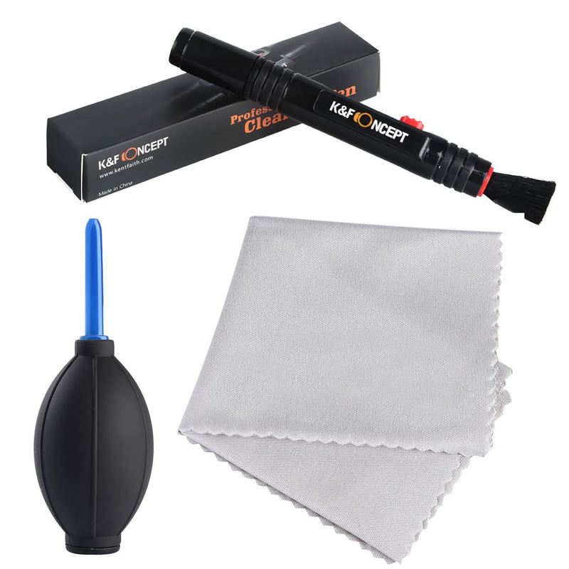 [AUSTRALIA] - K&F Concept 3-in-1 Cleaning Kit for Canon,Sony, Nikon Camera/SLR/Telescope/iPhone- Include (Lens Dust Blower,Multifunction Cleaning Pen, Microfiber Lens Cleaning Cloth) 