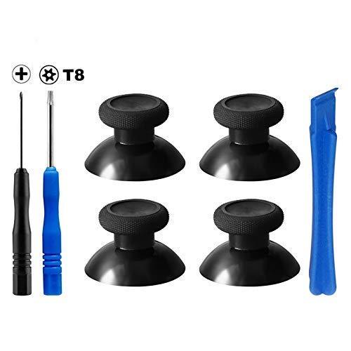 E-MODS GAMING 4X Replacement Black Analogue Thumbsticks for Xbox One/ PS4 Controllers BK