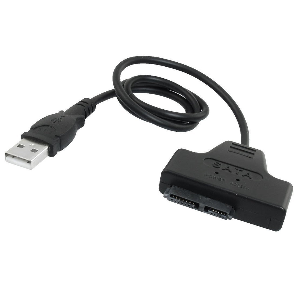 USB 2.0 to 7+6 13 Pin Slimline Slim SATA II Laptop CD/DVD Drive Adapter Cable