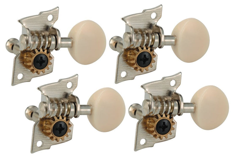 Golden Gate U-100 Ukulele Tuners - Guitar Style - Nickel - Set of 4 Banjo Style