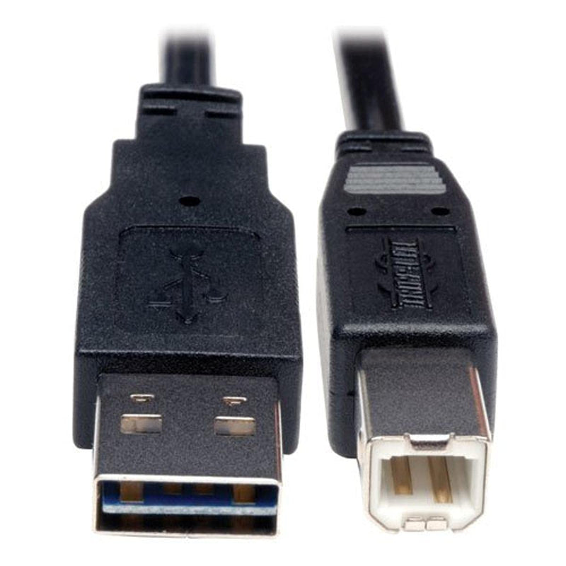 Tripp Lite Universal Reversible USB 2.0 Hi-Speed Cable (Reversible A to B M/M) 1-ft.(UR022-001)