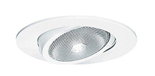 Juno Lighting Group 209N-WH Gimbal Ring with Flat 5-Inch Adjustable Recessed Trim, White Finish