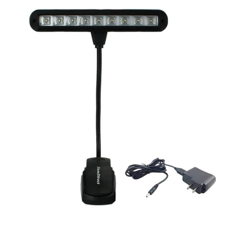 SumDirect Clip-on Rechargeable LED Music Stand Light with Adapter