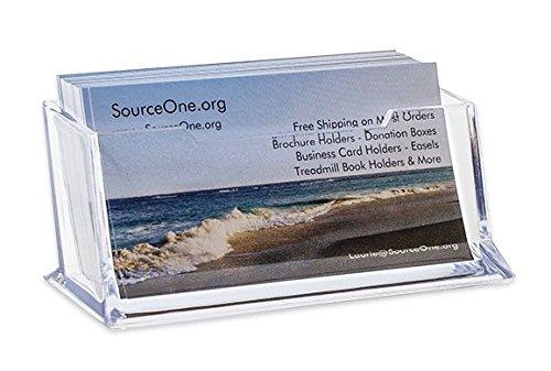 Source One Extra Deep Acrylic Business Card Holder, Clear (XDEEPCLRBC)