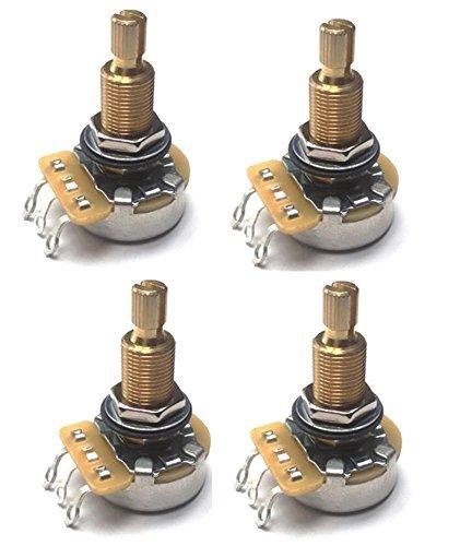 Set of 4 (4X) CTS Custom 450S 500K LONG Split Shaft Audio Taper Potentiometers - 450G