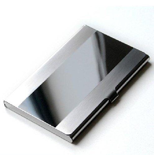 Ascetic Tour Stainless Steel Id Holder Card Case Business Box Case Bank Organizer Mirror