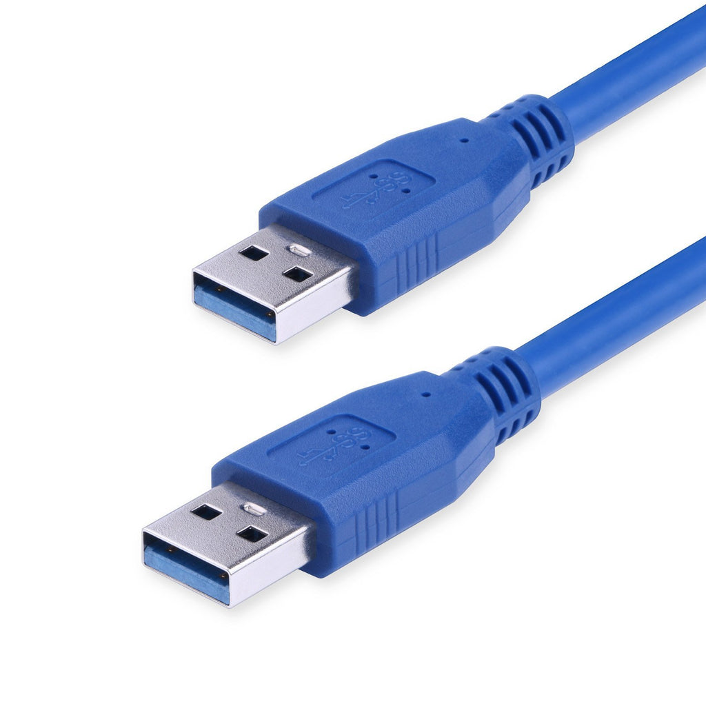 LOHASIC USB 3.0 Ultra High Speed Cable, 1 Feet, Male A Plug to A Plug -Blue,1FT