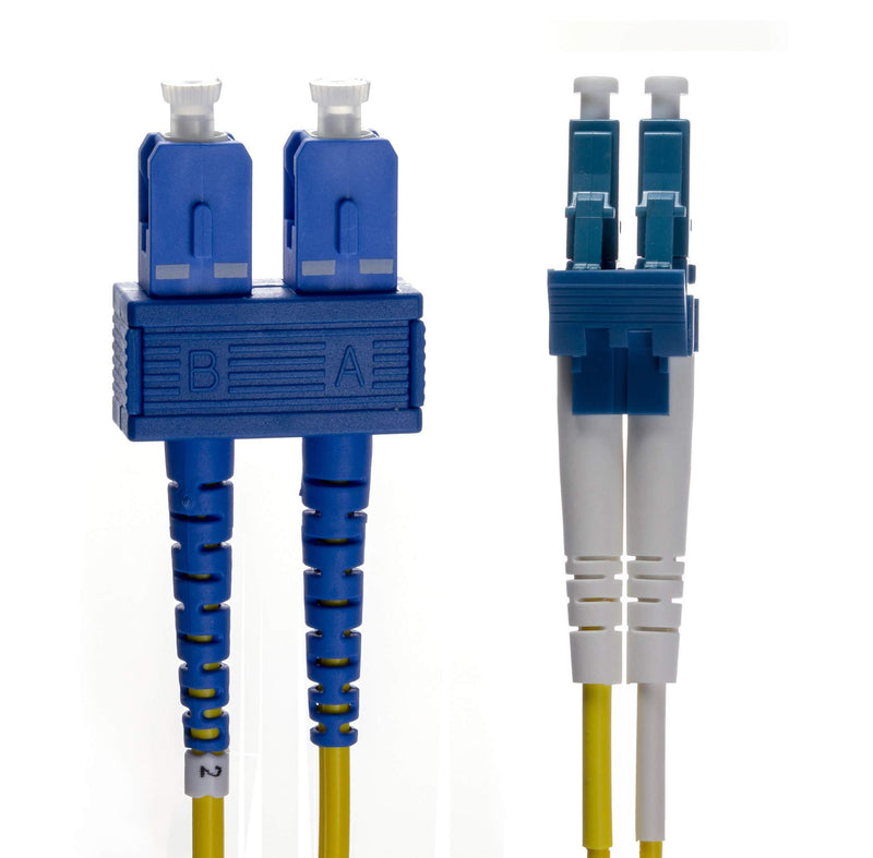 NTW NL-SC/LC-03SDR SC/LC Singlemode Duplex 9/125 Optical Fiber Nonconductive Riser Jumper Cable OS1 1 Meter / 3.3 Feet