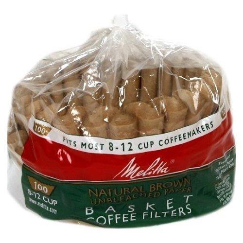 Melitta Basket Coffee Filters Natural Brown Unbleached 100 Count