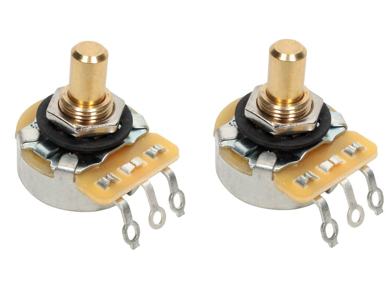 CTS 250K Short SOLID Shaft Audio Potentiometer/Pot - 450G Series - PAIR (2X)